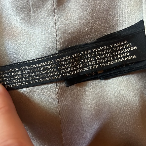 Ralph Lauren wool cashmere button front knit jacket grey with silver shimmer - Picture 5 of 6